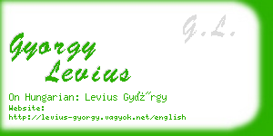gyorgy levius business card